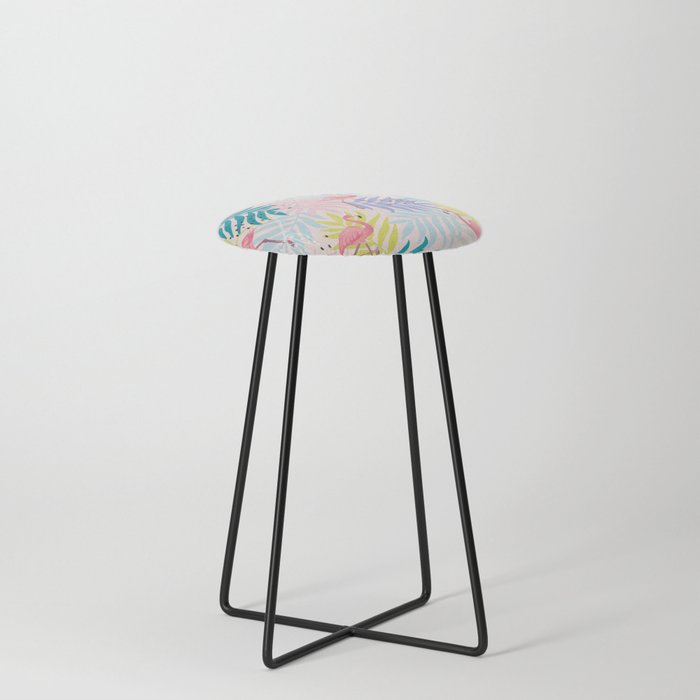 Happy Flamingo Time -pink- Counter Stool