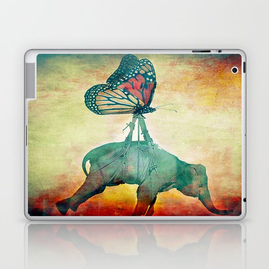 The elephant and the butterfly Laptop & iPad Skin