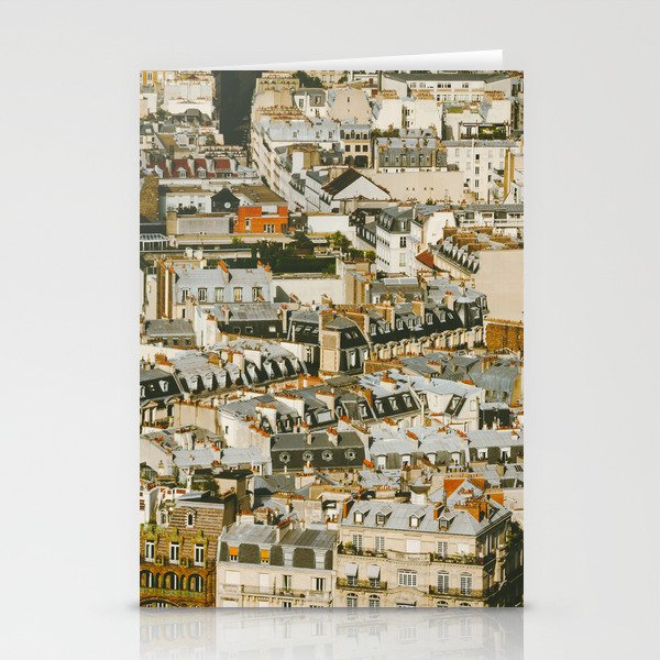 A Mosaic of Apartments in Paris, France. Stationery Cards