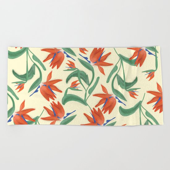 Birds In Paradise Beach Towel