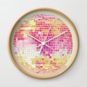 Disco Ball – Pink Ombré Wall Clock