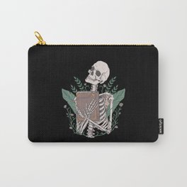 Skeleton with Book reading death skull Carry-All Pouch