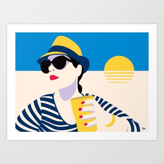 White Ocean Art Print