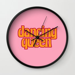 dancing queen Wall Clock | Mom, 80S, Typography, Girls, Digital, Girl, Dance, Sister, Women, Pop Art 