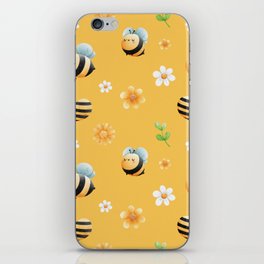 Buzzy Bee In Mellow Yellow iPhone Skin