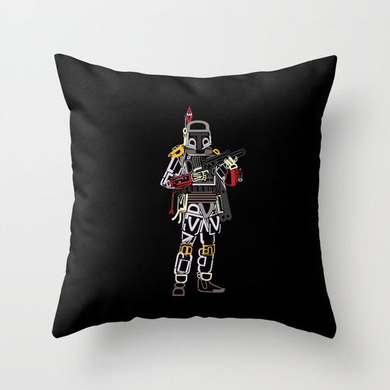 Boba Font Throw Pillow