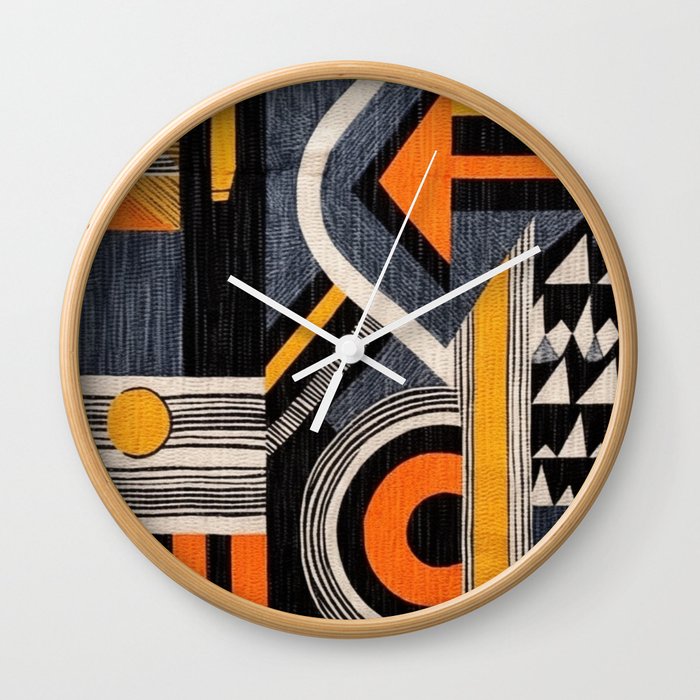  Geocentric African Pattern  Wall Clock