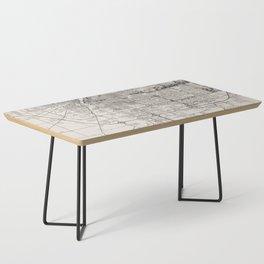 USA Rockford - City Map - Black and White Aesthetic Coffee Table