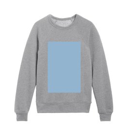 Light Blue Solid Color Pairs Pantone Clear Sky 14-4123 TCX Kids Crewneck