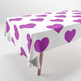 Hearts (Purple & White Pattern) Tablecloth