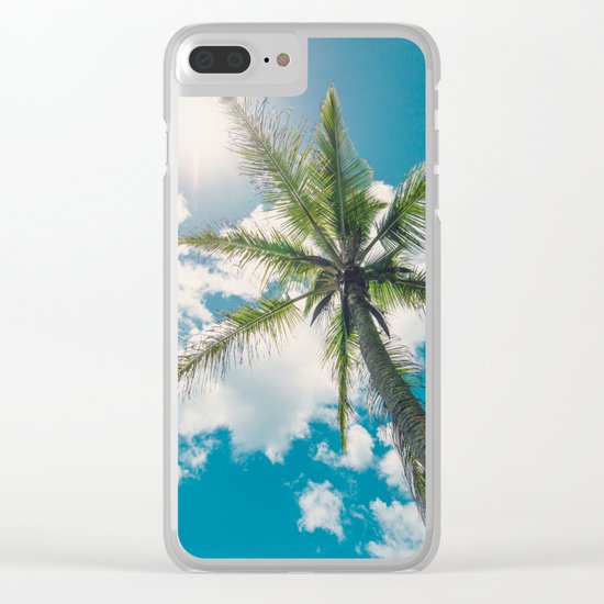 Best Summer Ever - Tropical Palm Trees Clear iPhone Case