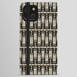 Wine Bottle Stripes on a Dark Background iPhone Wallet Case
