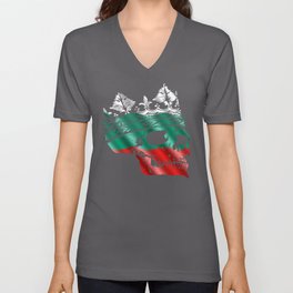 Bulgaria Flag V Neck T Shirt