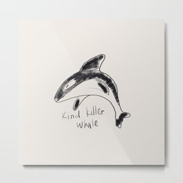 Kind killer whale Metal Print