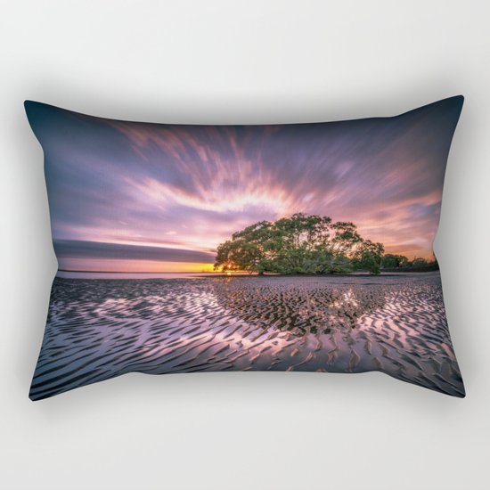 Landscape reflection 2 waves sky Rectangular Pillow