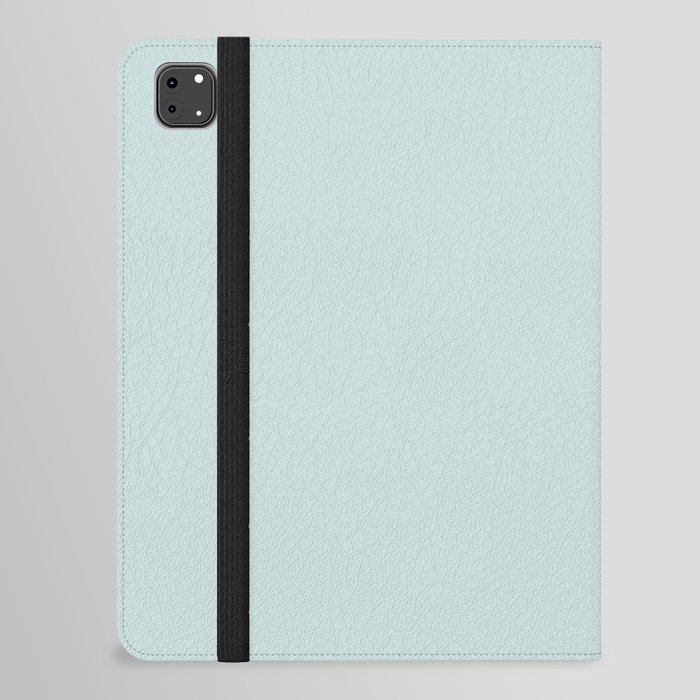 Light Aqua Blue Gray Solid Color Pantone Whispering Blue 12-4610 TCX Shades of Blue-green Hues iPad Folio Case