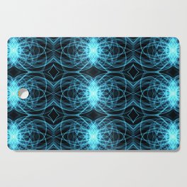 Liquid Light Series 1 ~ Blue Abstract Fractal Pattern Cutting Board
