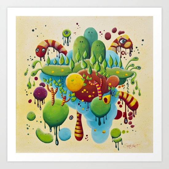 Dripping Drops Art Print