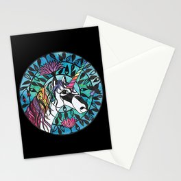 Unicorn - Paper cut design  Stationery Cards