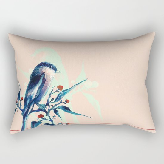 Hashtag Blue Bird Rectangular Pillow