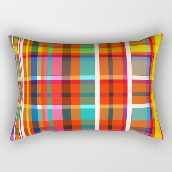 Madras Bright Check Rectangular Pillow