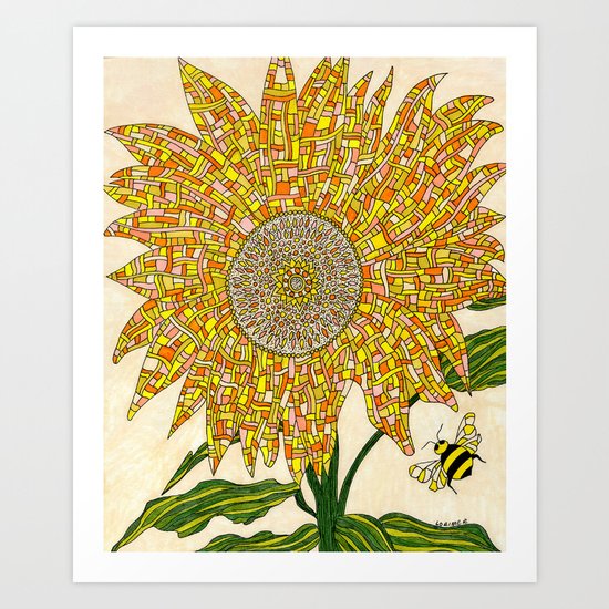 Georgia Sunflower Art Print