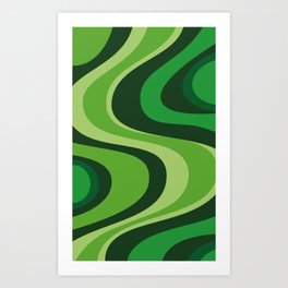 70’s Green Vibe Art Print