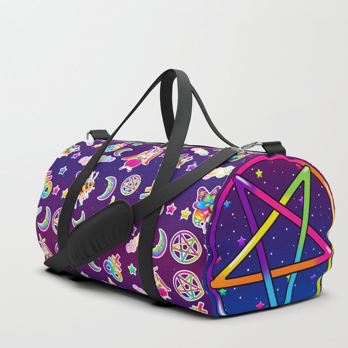 1997 Neon Rainbow Occult Sticker Collection Duffle Bag by ...
