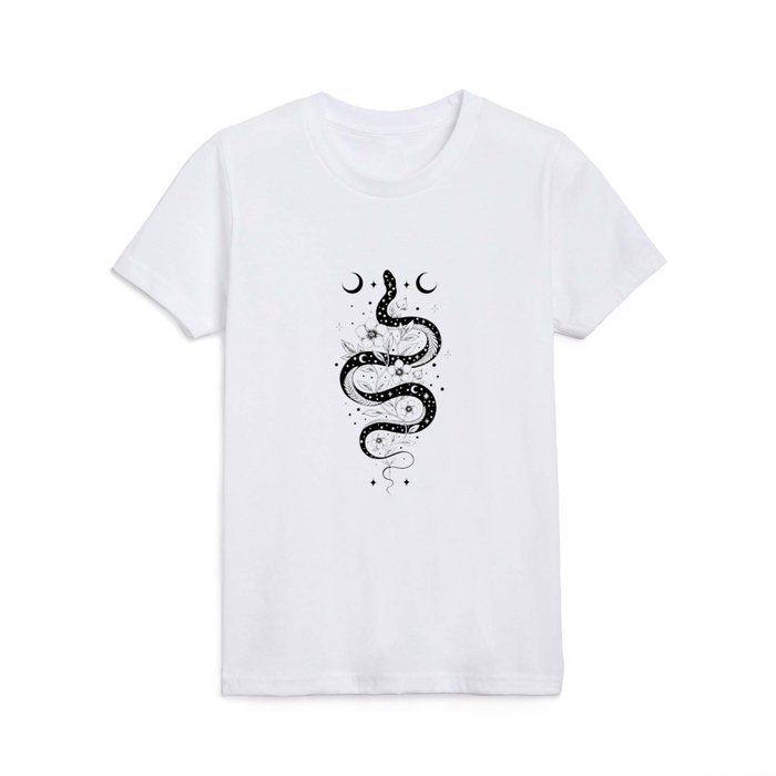 Serpent Spell -Black and White Kids T Shirt