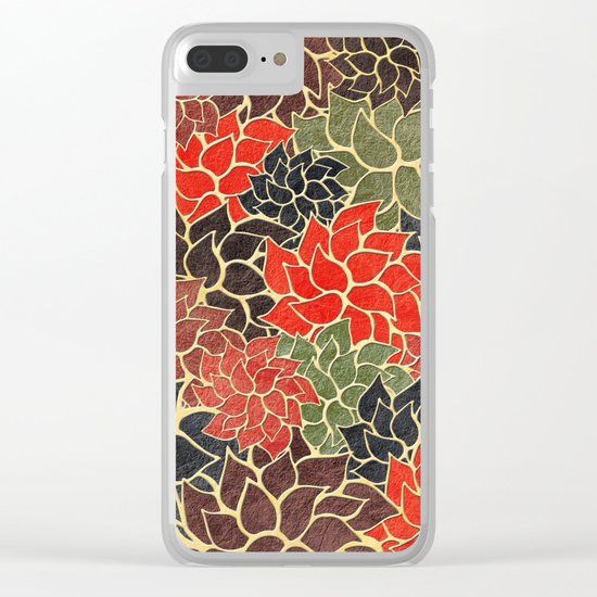 Floral Abstract 17 Clear iPhone Case