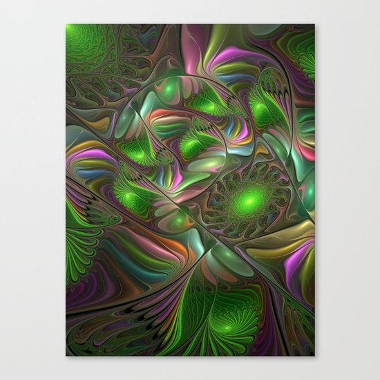 Colorful and Luminous, Abstract Fractal Art Canvas Print