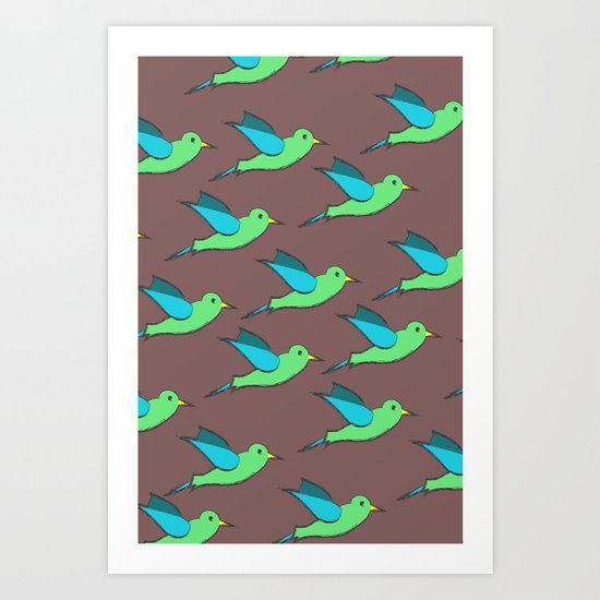 Cute Birds Art Print