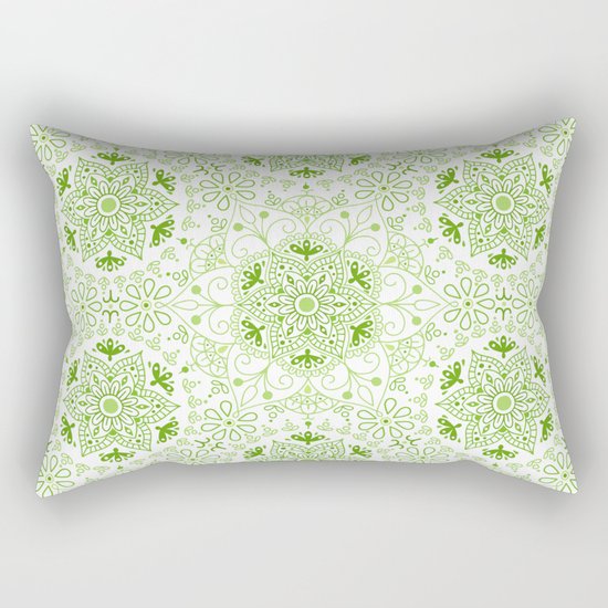 Mandala_Green Rectangular Pillow