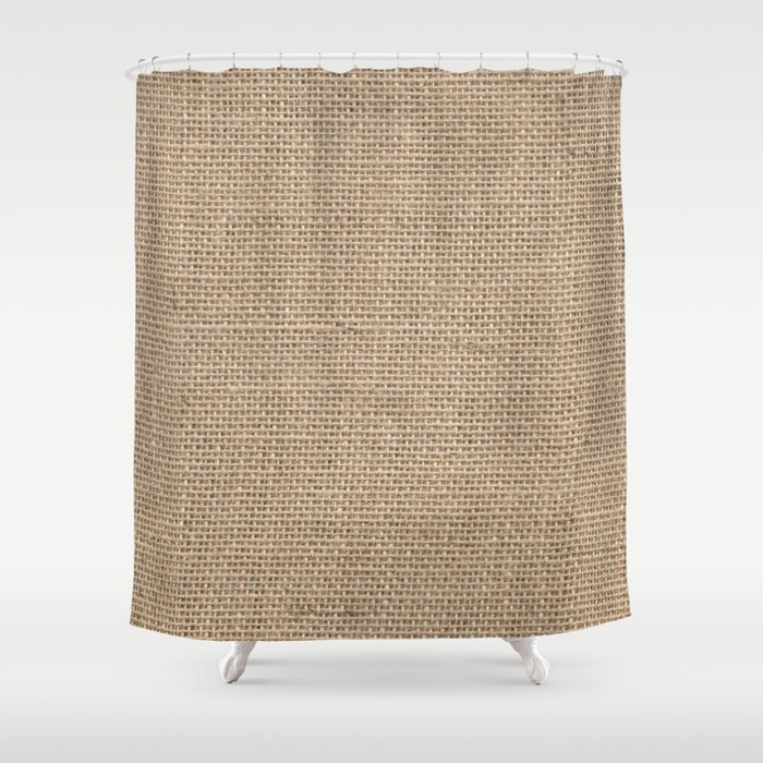 Burlap Texture Shower Curtain