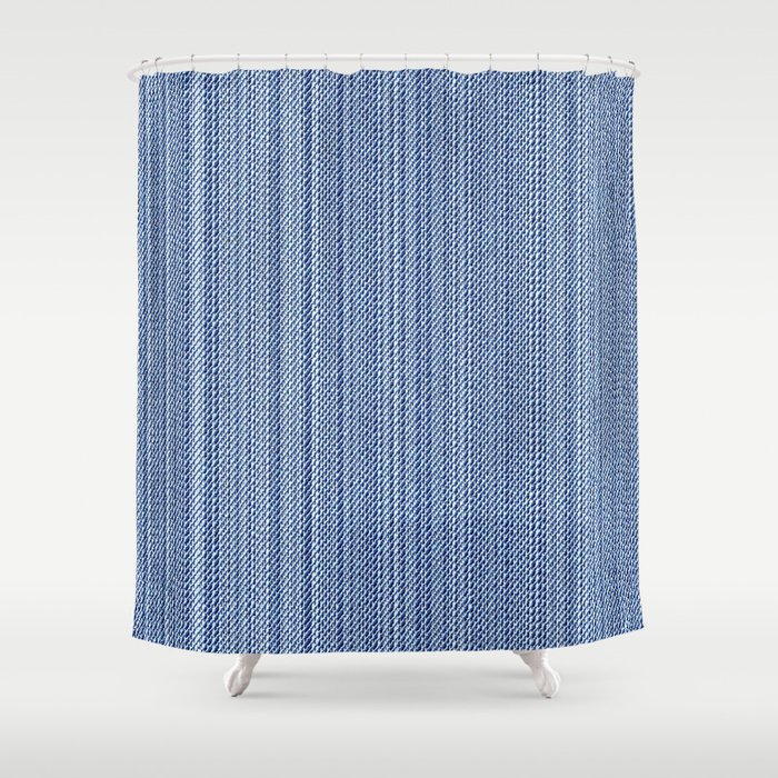 Light Blue Denim Modern Collection Shower Curtain