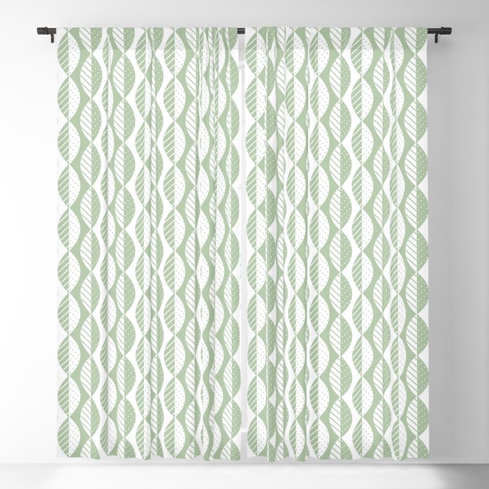 Sage Green And White Blackout Curtain, Sage Green Curtains