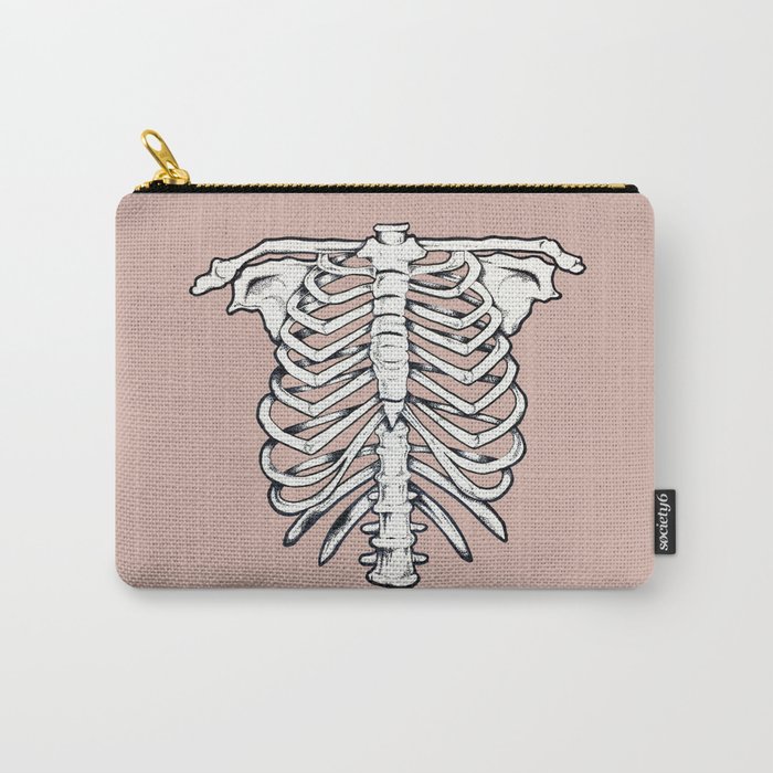 rib illustration tattoo design Carry-All Pouch