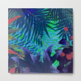 Colorful abstract palm leaves Metal Print | Digital, Natureconservation, Nature, Pattern, Expressionism, Acrylic, Abstract, Strongcontrastingcolors, Watercolor, Painting 