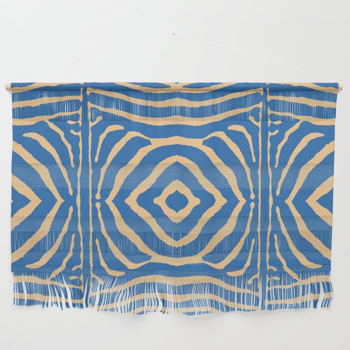 Yellow and Blue Zebra 752 Wall Hanging