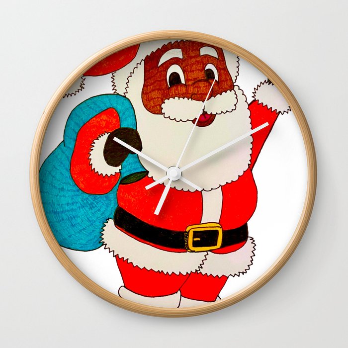 Chocolate Santa Wall Clock
