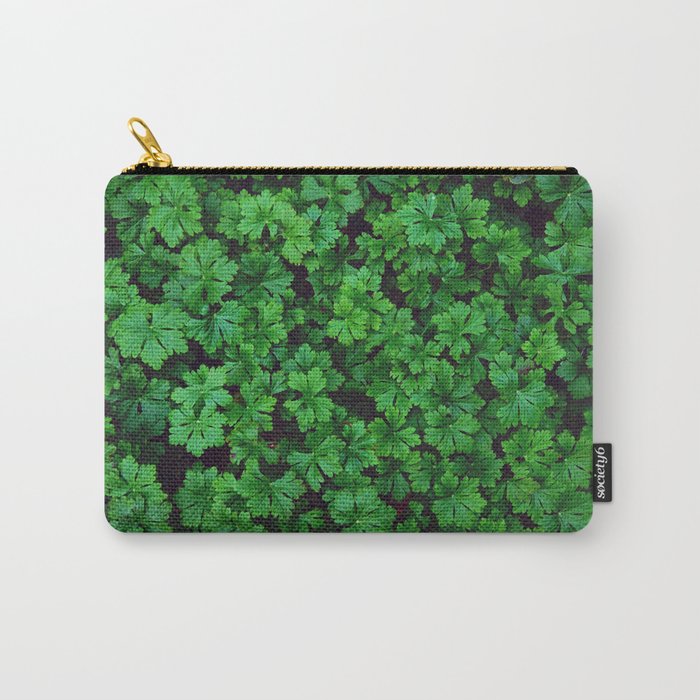 Fresh Parsley Leaves Background Carry-All Pouch