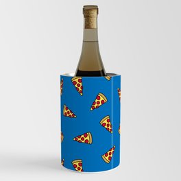 Pizza Slice Pattern (royal blue) Wine Chiller