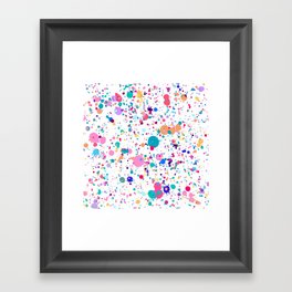 Ink Splatter Pattern Framed Art Print