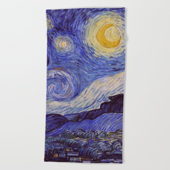 Vincent Van Gogh Starry Night Beach Towel