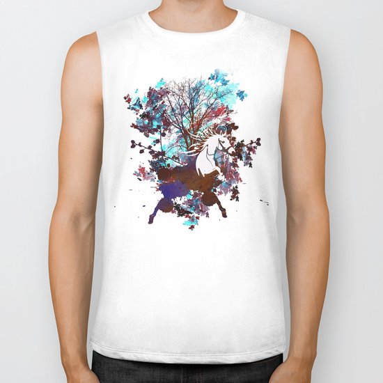 Forest Explosion Biker Tank