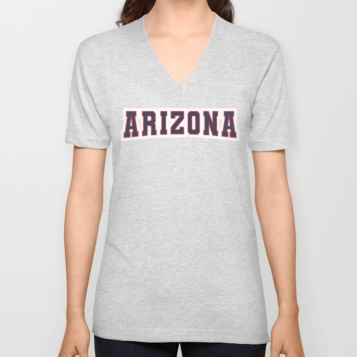 Arizona - Navy V Neck T Shirt