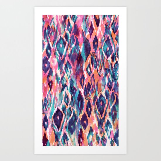 Mystical Ikat Art Print