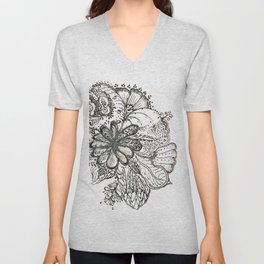 20. Flower WORLD with Henna  V Neck T Shirt