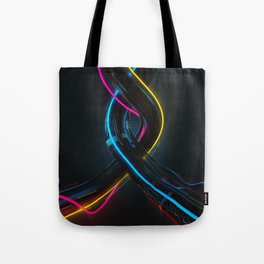 Abstract composition of Wires. Connection Tote Bag
