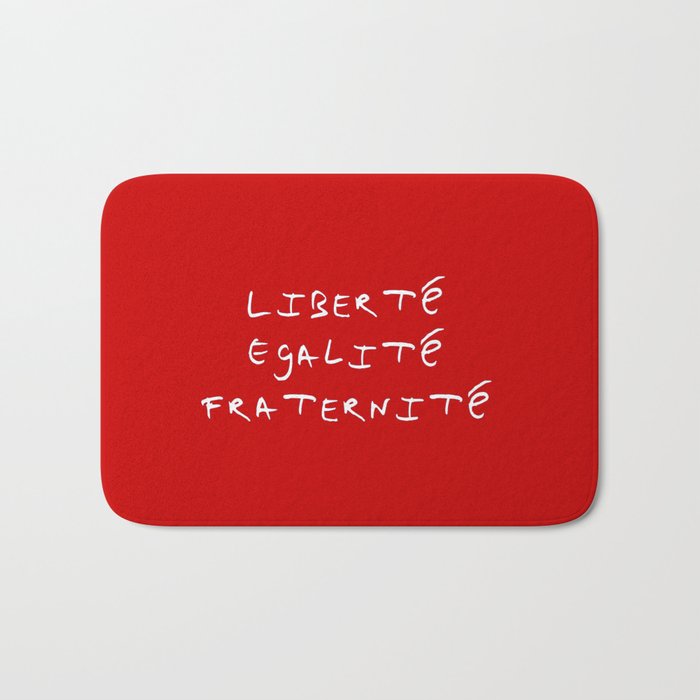 motto of France 4  liberté, égalité, fraternité. Bath Mat
